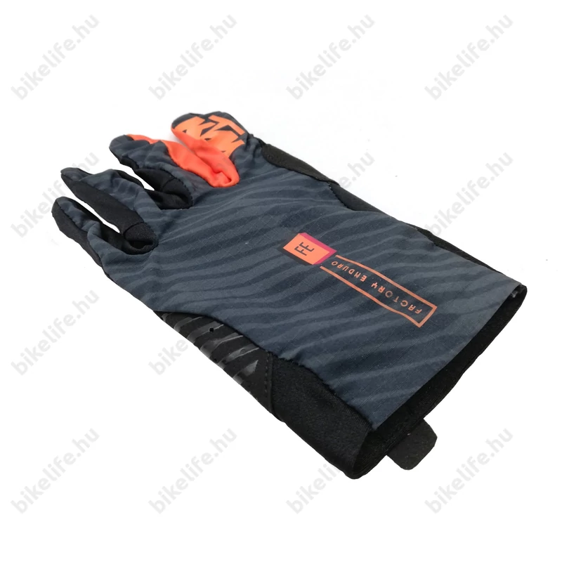 KTM Factory Enduro hosszú kesztyű fekete/narancs L-es