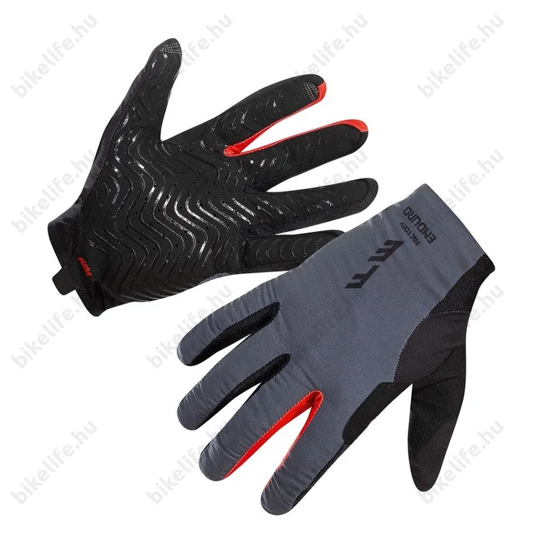 KTM Factory Enduro hosszú kesztyű szürke/fekete/narancs L-es