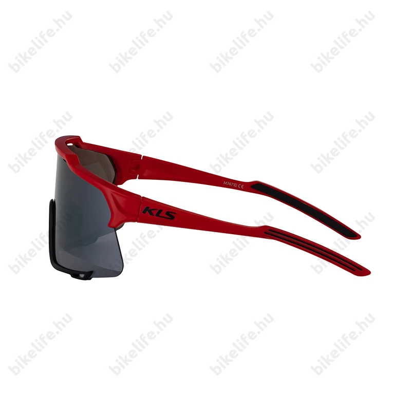 Kellys Dice szemüveg, Shiny Red monochrome, 2db lencse, kemény tartó tok, piros