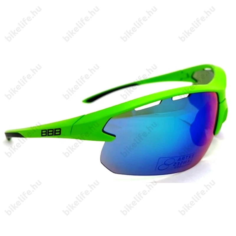 BBB Impulse PC sport szemüveg BSG-52, matt zöld, 3 lencsével