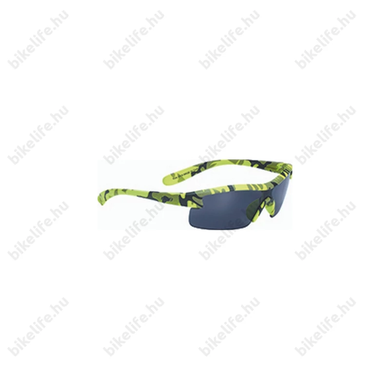 BBB BSG-54 Kids gyerek szemüveg 5416 neonzöld terepmintás kerettel, PC füst lencsével