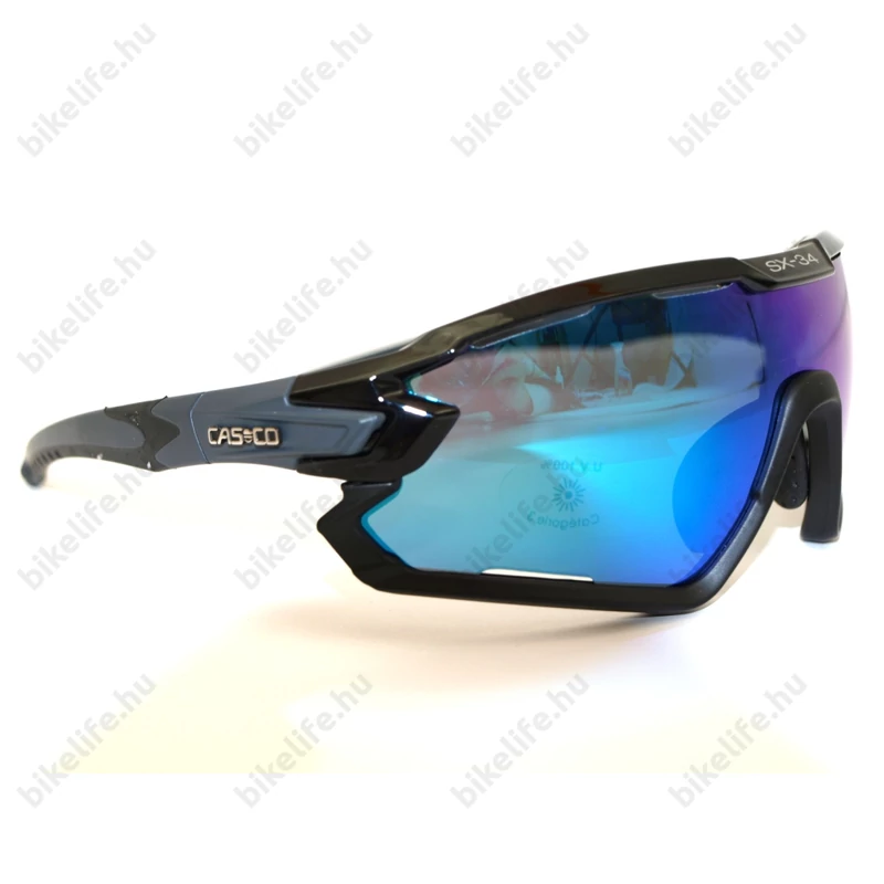 Casco SX-34 Carbonic sportszemüveg fekete keret, kék lencse