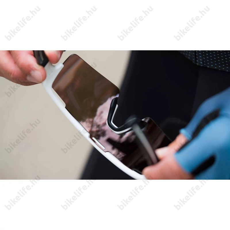 BBB BSG-65 Fuse sportszemüveg matt fehér kerettel, narancs lencsékkel