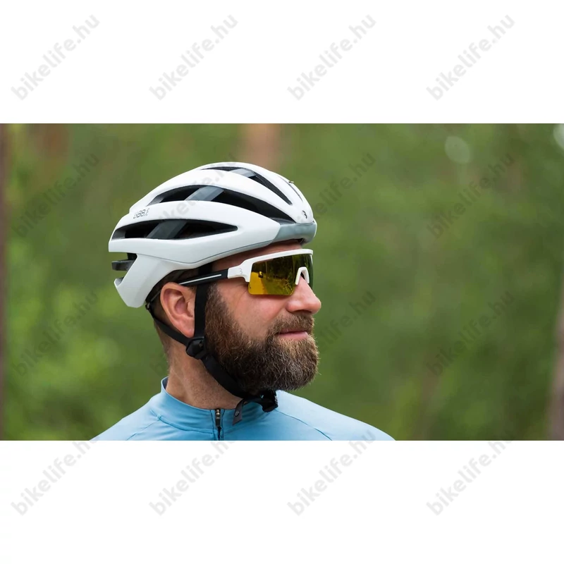 BBB BSG-65 Fuse sportszemüveg matt fehér kerettel, narancs lencsékkel