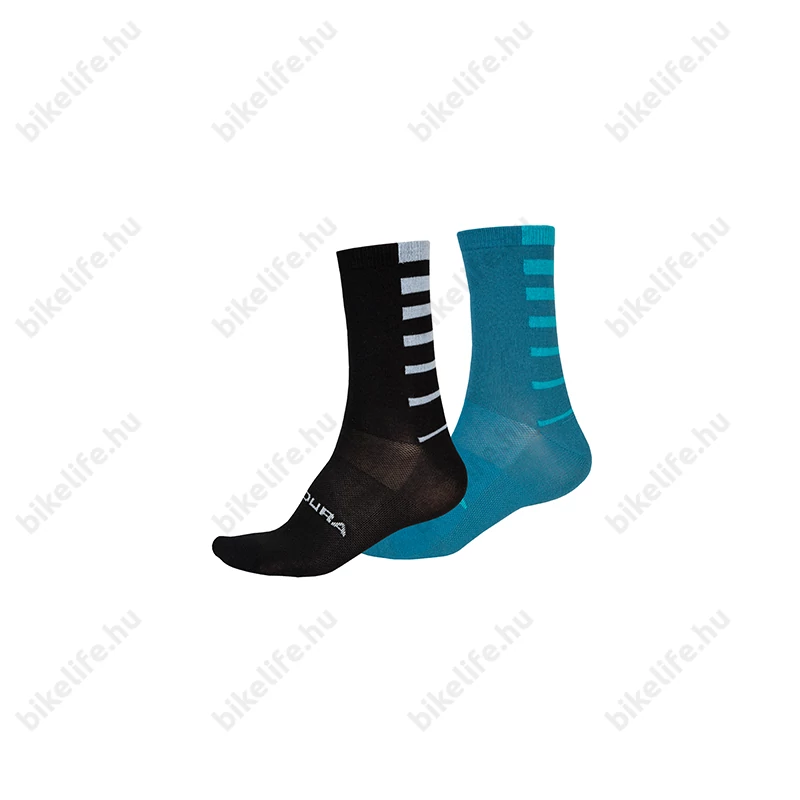 Endura zokni párban csíkos mintás 42,5-47 fekete és kék színben
