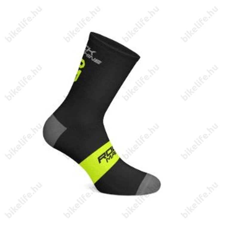 Zokni Rock Machine sport fekete /neon sárga 39-42