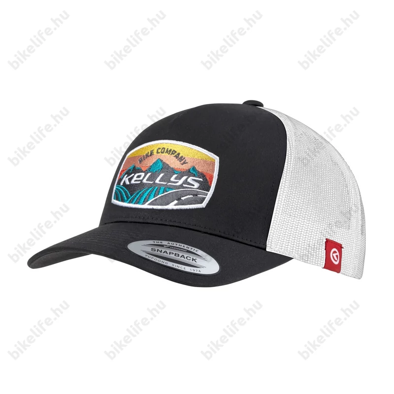 Kellys KLS Perky basball sapka trucker fazon, fekete/fehér, varrott mintával