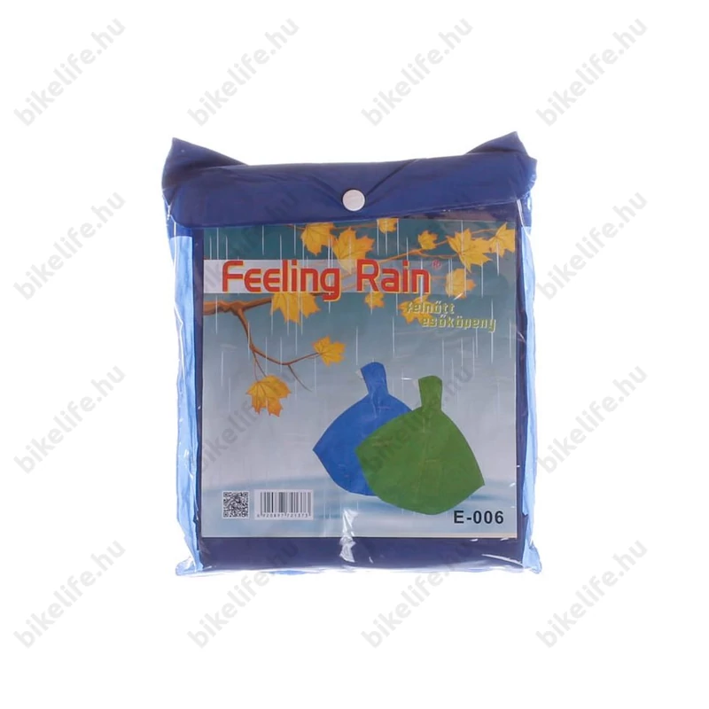 Teljes felsőtestet takaró belebújós biciklis esőkabát (poncsó vagy pelerin) kapucnival