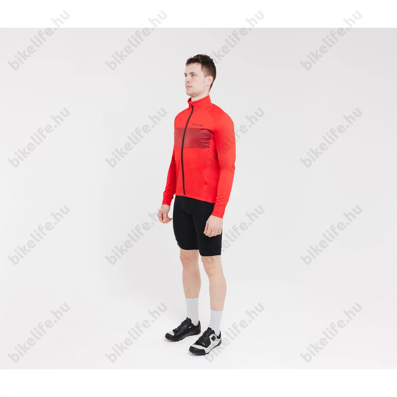 Kellys Flame szél és vízálló dzseki légáteresztő anyagból 3 nyitott zsebbel + 1 zipzáros piros XL