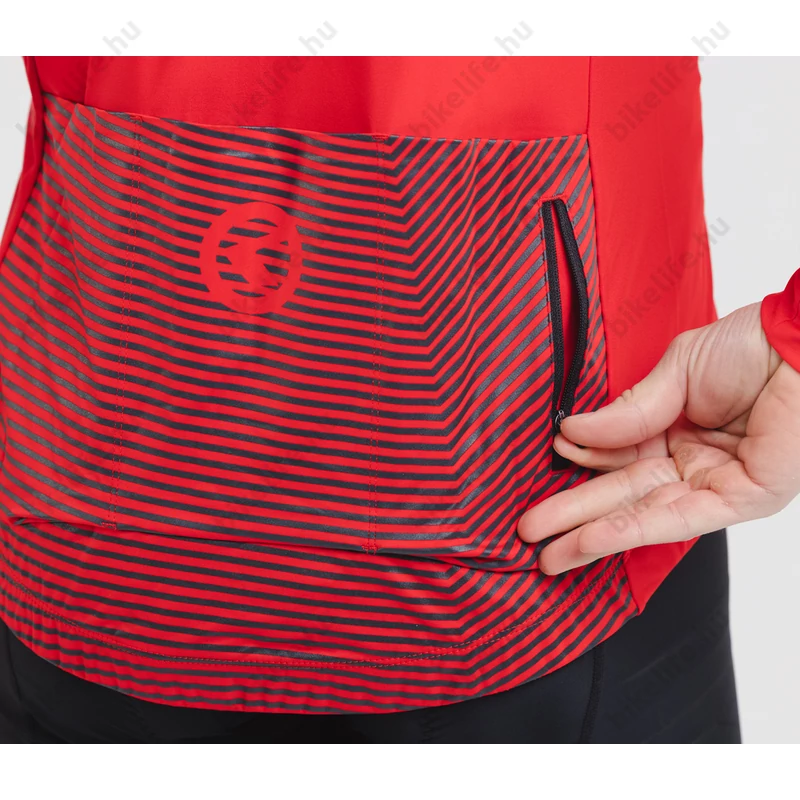 Kellys Flame szél és vízálló dzseki légáteresztő anyagból 3 nyitott zsebbel + 1 zipzáros piros XL