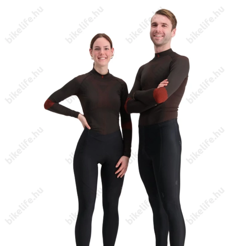 Kerékpáros aláöltözet BBB FirLayer BUW-20 hosszú ujjú unisex fekete/piros M/L InfraRed technológiával