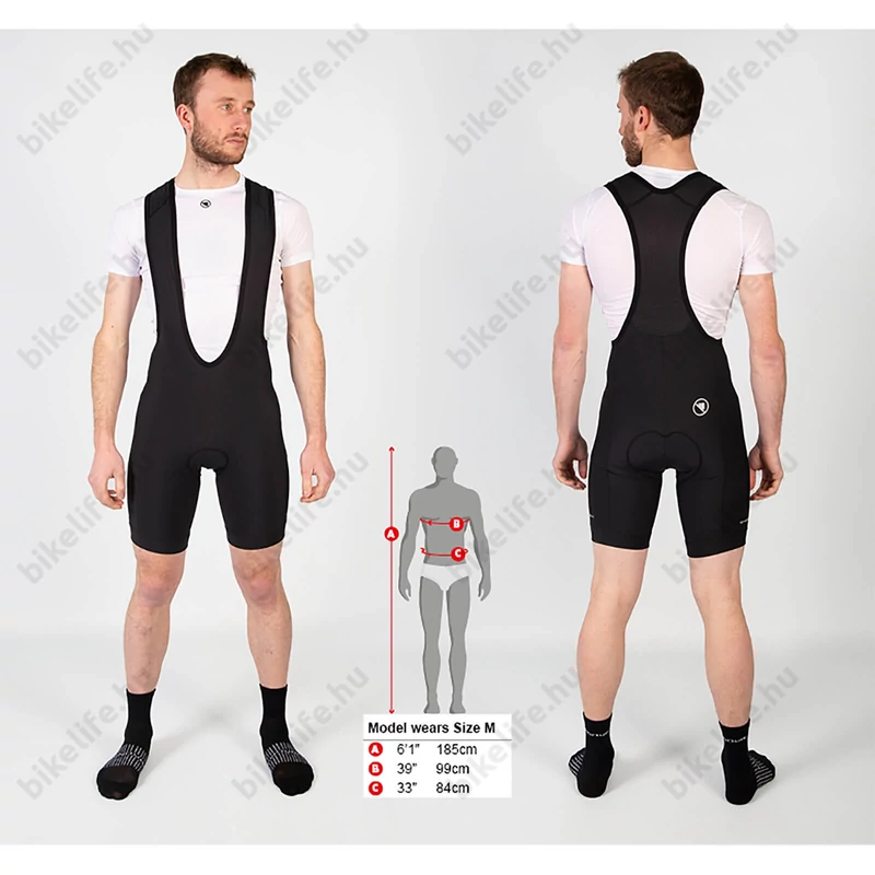 Endura Xtract Gel Short II kantáros kerékpáros nadrág zselés betéttel, fekete, XXL-es