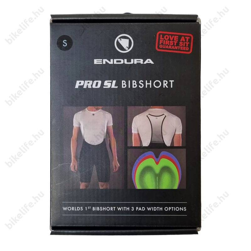 Endura Pro SL Bibshort kantáros kerékpáros rövidnadrág zselés betéttel, fekete/fehér, S-es
