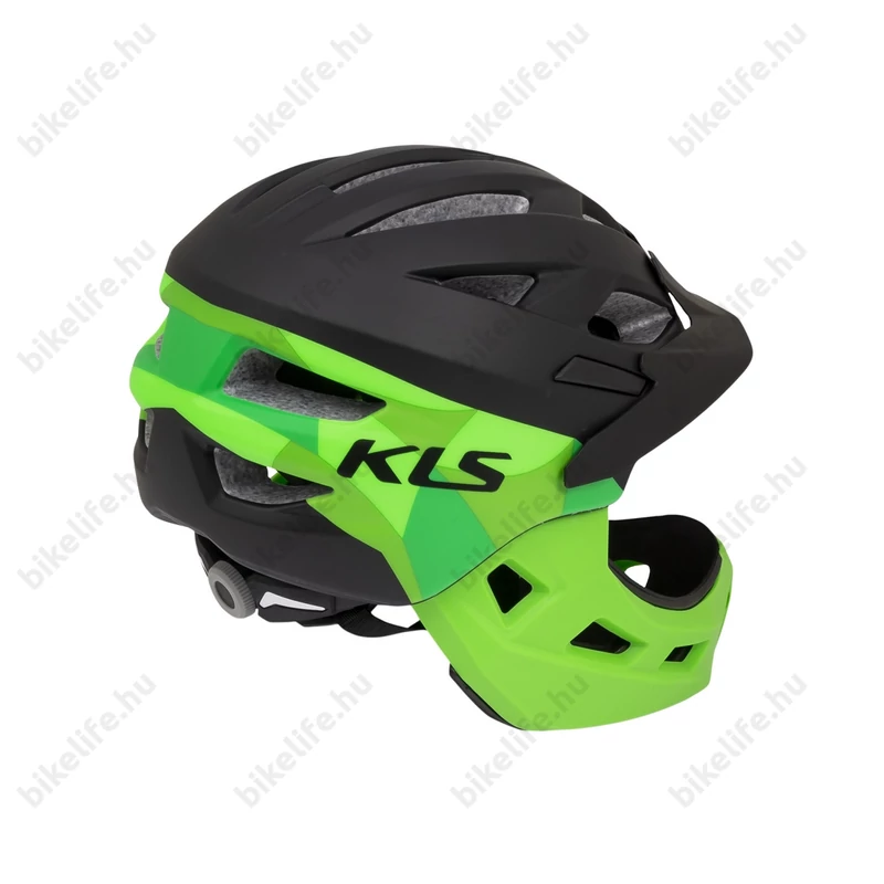 Kellys Sprout Black/Green full Face gyerek bukósisak XS 48-52cm fekete/zöld