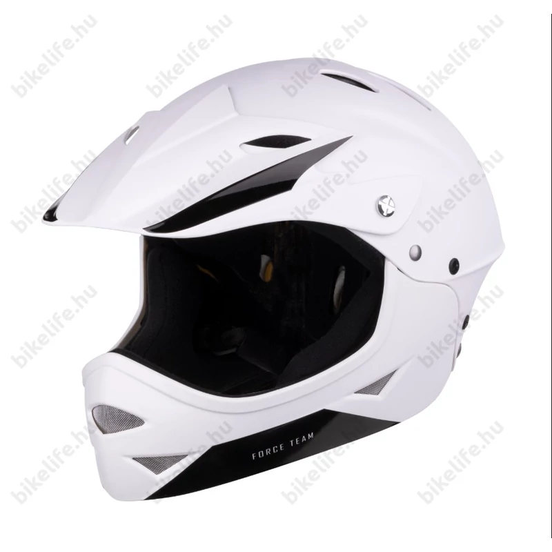 Force Downhill Junior Fullface kerékpáros bukósisak matt fehér S/M 54-58 cm fejkerület
