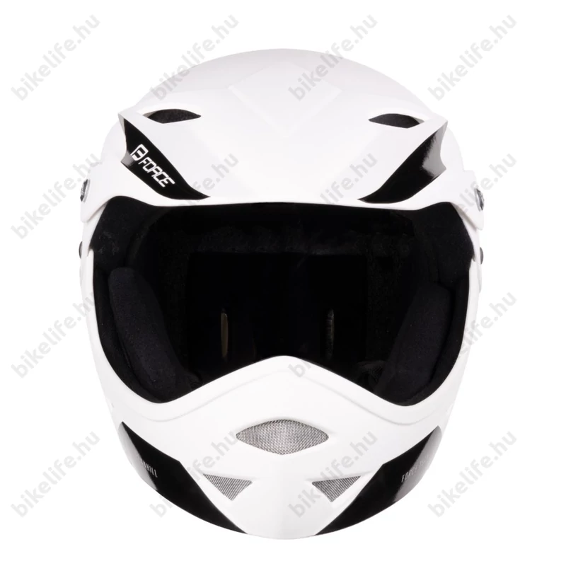 Force Downhill Junior Fullface kerékpáros bukósisak matt fehér S/M 54-58 cm fejkerület