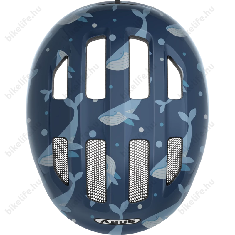 ABUS Smiley 3.0 kék bálnás gyerek bukósisak M 50-55cm
