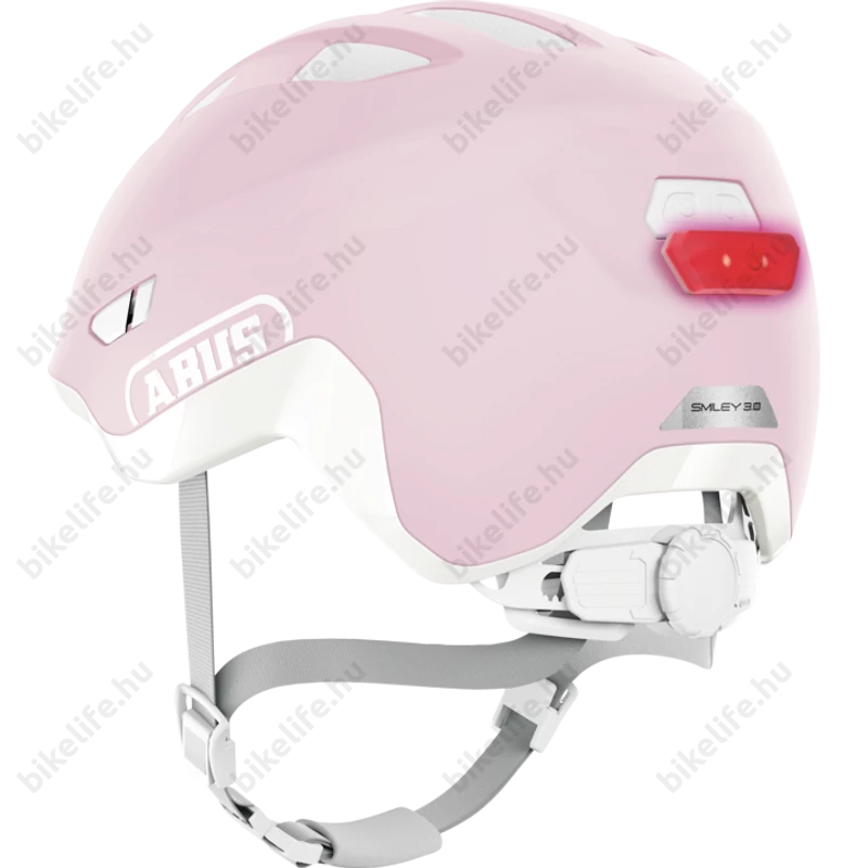 ABUS Smiley 3.0 ACE LED pure rose gyerek bukósisak újra tölthető Led világítással S 45-50cm