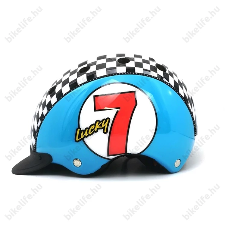 Casco Mini 2 Lucky 7 kerékpáros gyerek bukósisak kék S-es (52-56cm fejkerület)