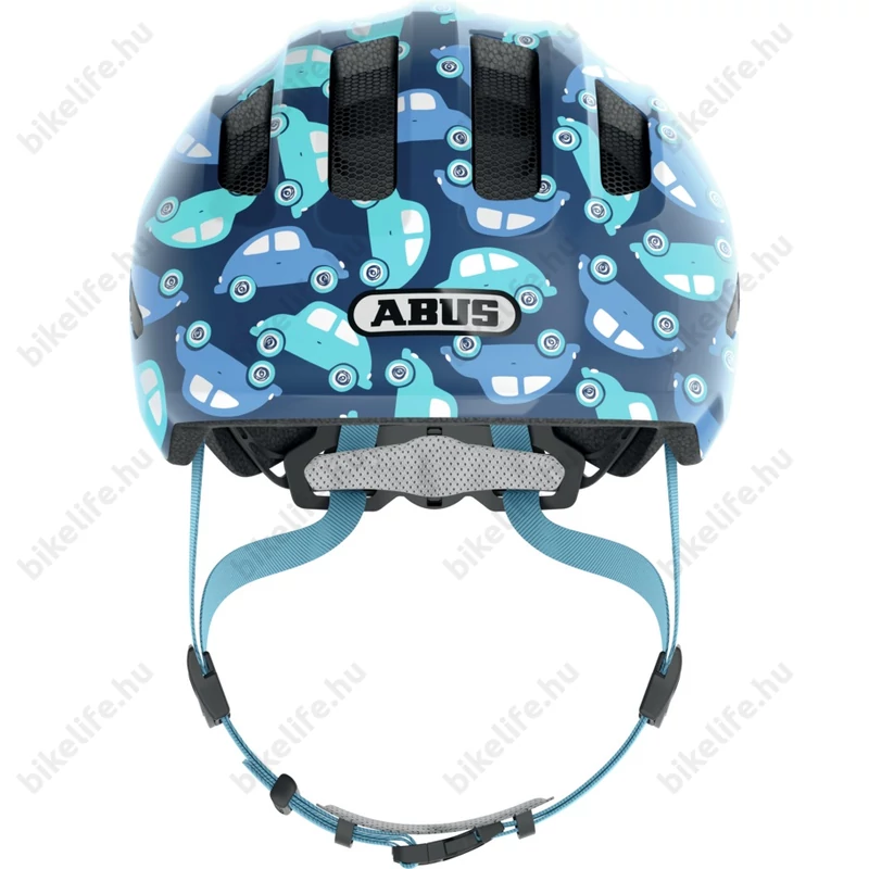Abus Smiley 3.0 LED gyerek bukósisak, beépített villogó, S 45-50cm, blue car