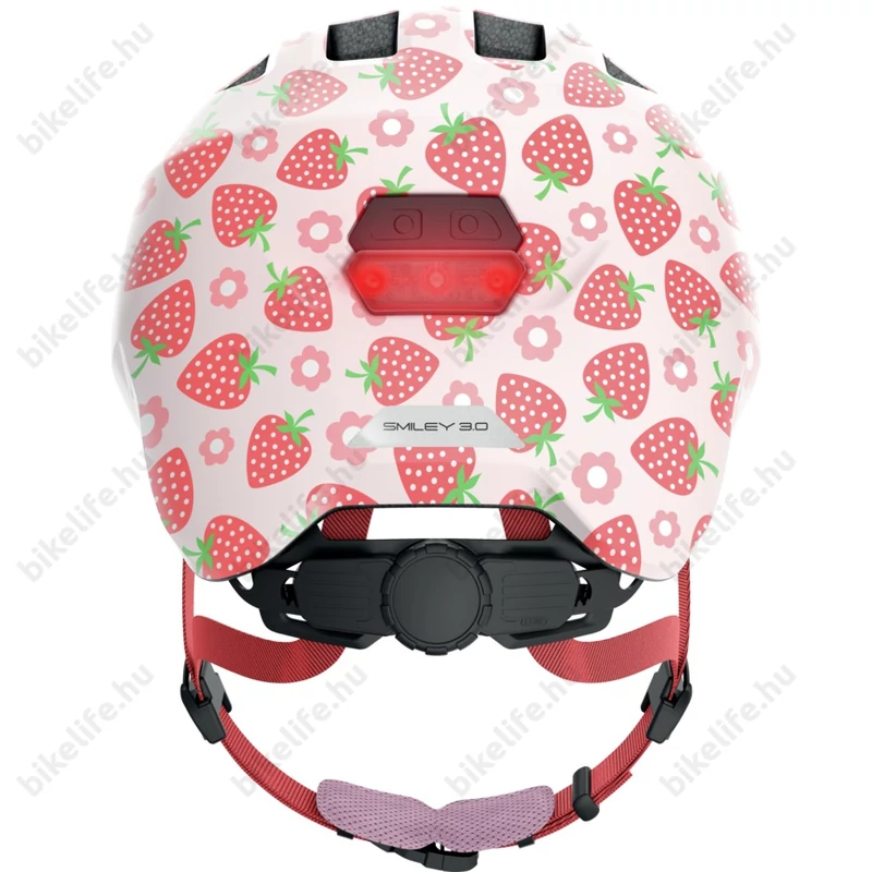 Abus Smiley 3.0 LED gyerek bukósisak, beépített villogó, M 50-55cm, rose strawberry