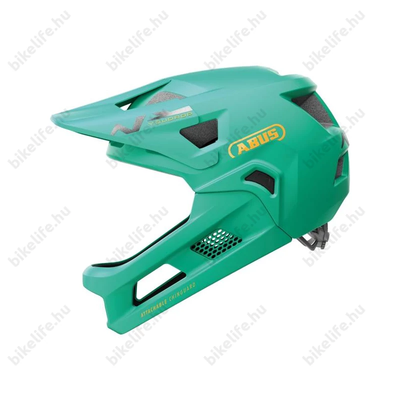 ABUS kerékpáros gyerek sisak YouDrop FF fullface S 48-55 cm salvia sage green színben
