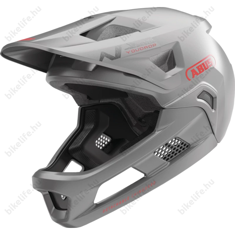 ABUS kerékpáros gyerek sisak YouDrop FF fullface S 48-55 cm titan silver színben