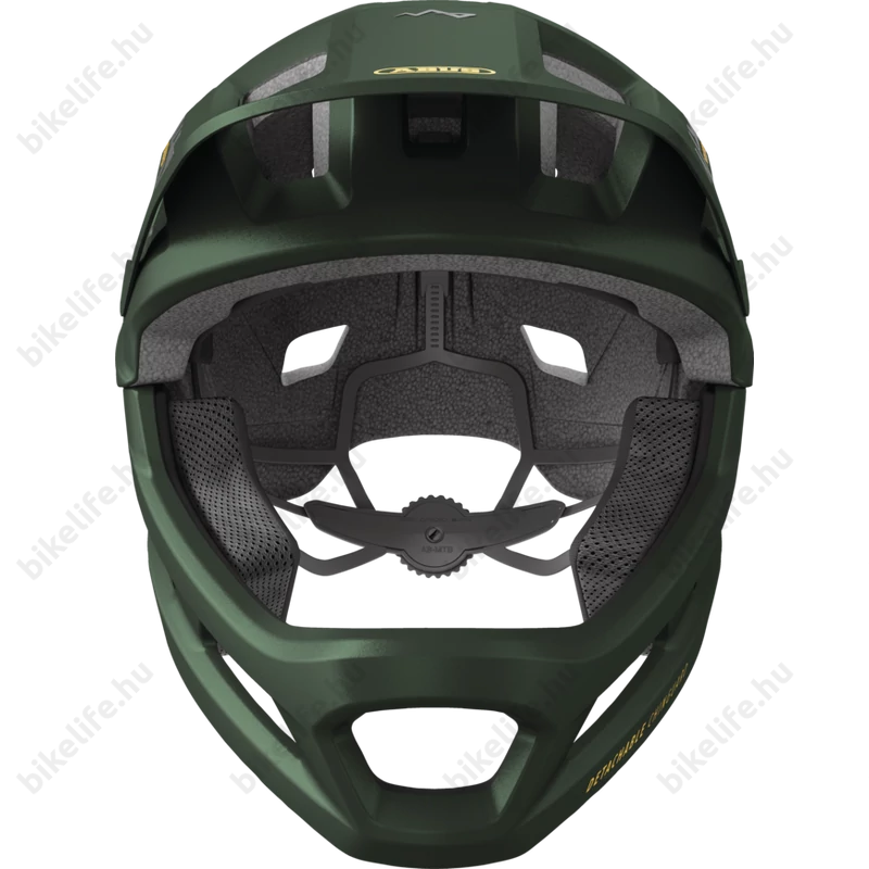 ABUS kerékpáros gyerek sisak YouDrop FF fullface S 48-55 cm moss green színben