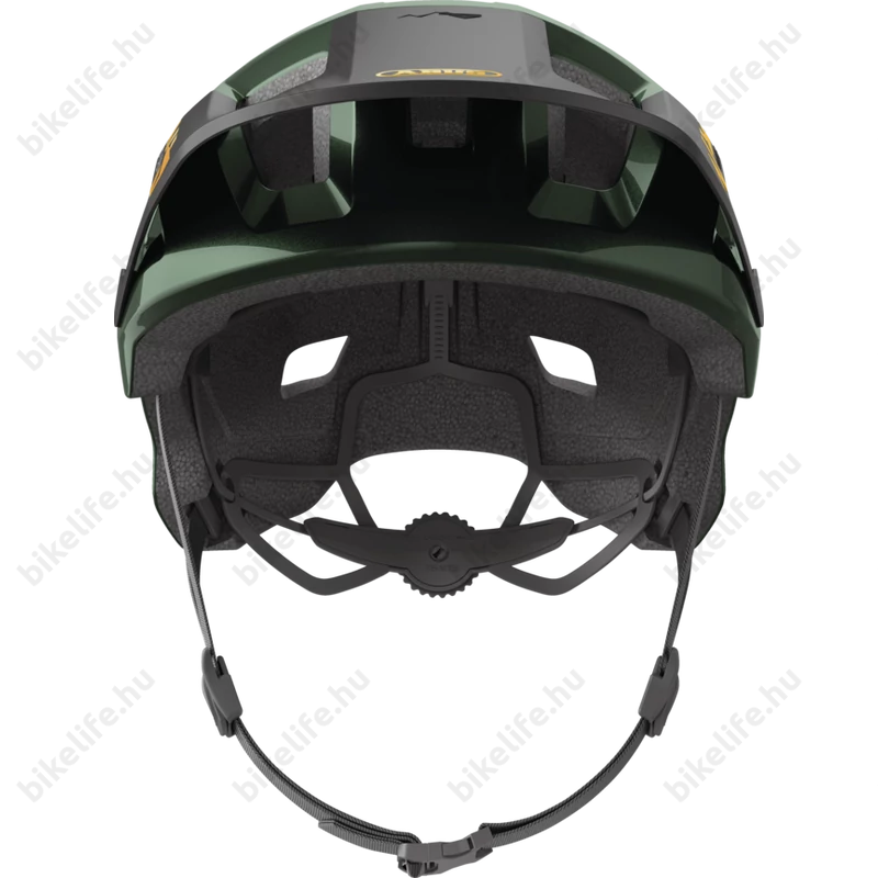 Abus Youdrop extravagány kerékpáros sportsisak ifjaknak moss green S-es méret 48-55 cm fejkerületre