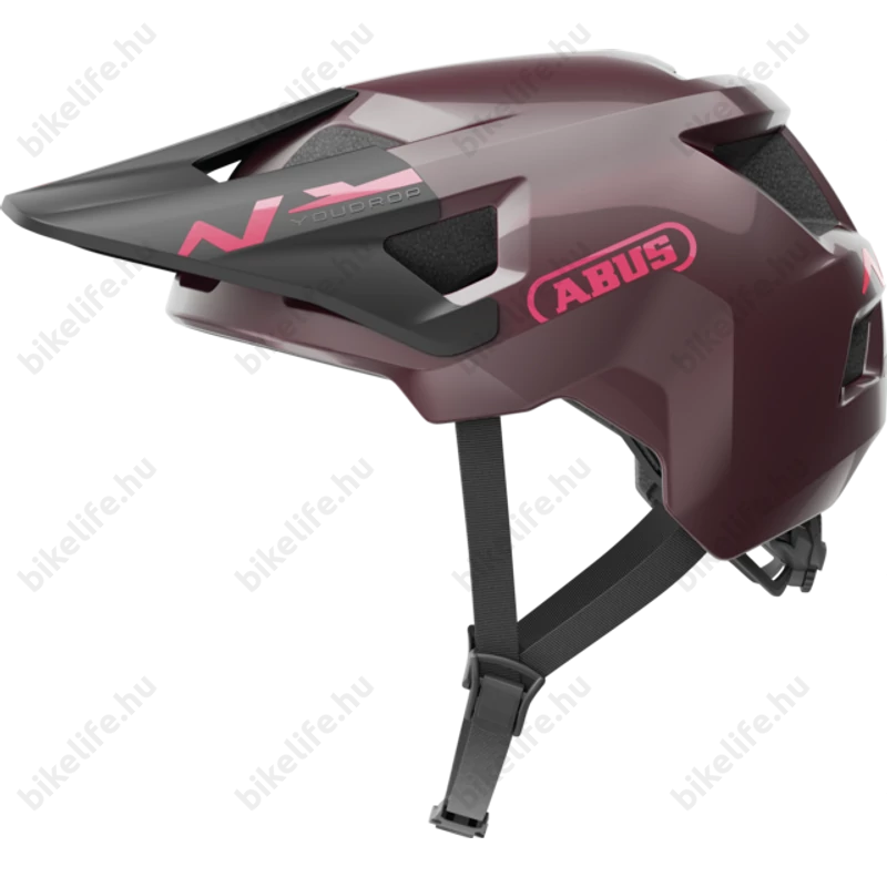 Abus Youdrop extravagány kerékpáros sportsisak ifjaknak maple red S-es méret 48-55 cm fejkerületre