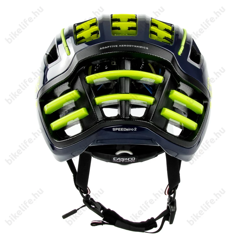 Casco Speedairo 2 RS országúti bukósisak Vautron (fényre sötétedő) lencsével, kék/neon sárga L 59-62cm
