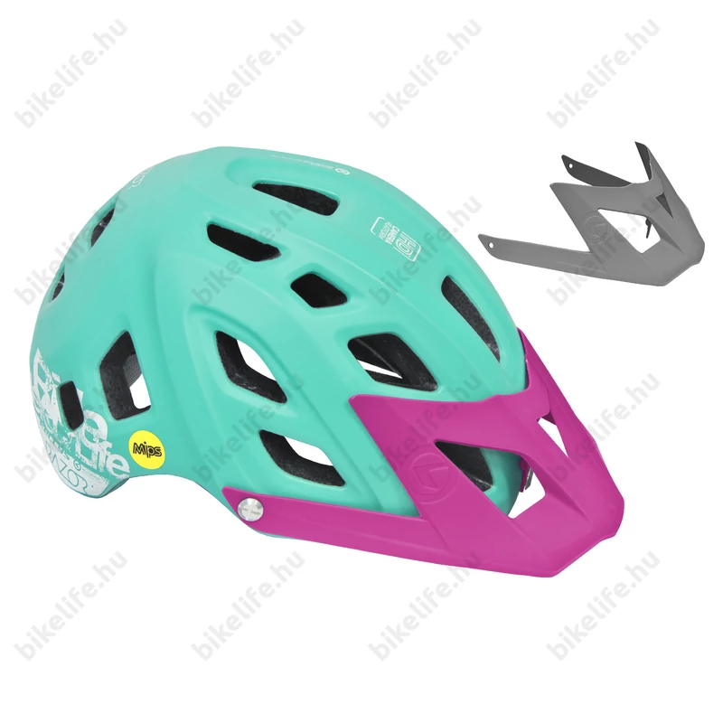 Kellys Razor kerékpáros MTB bukósisak Mips tiffany-green + pink sild L/XL