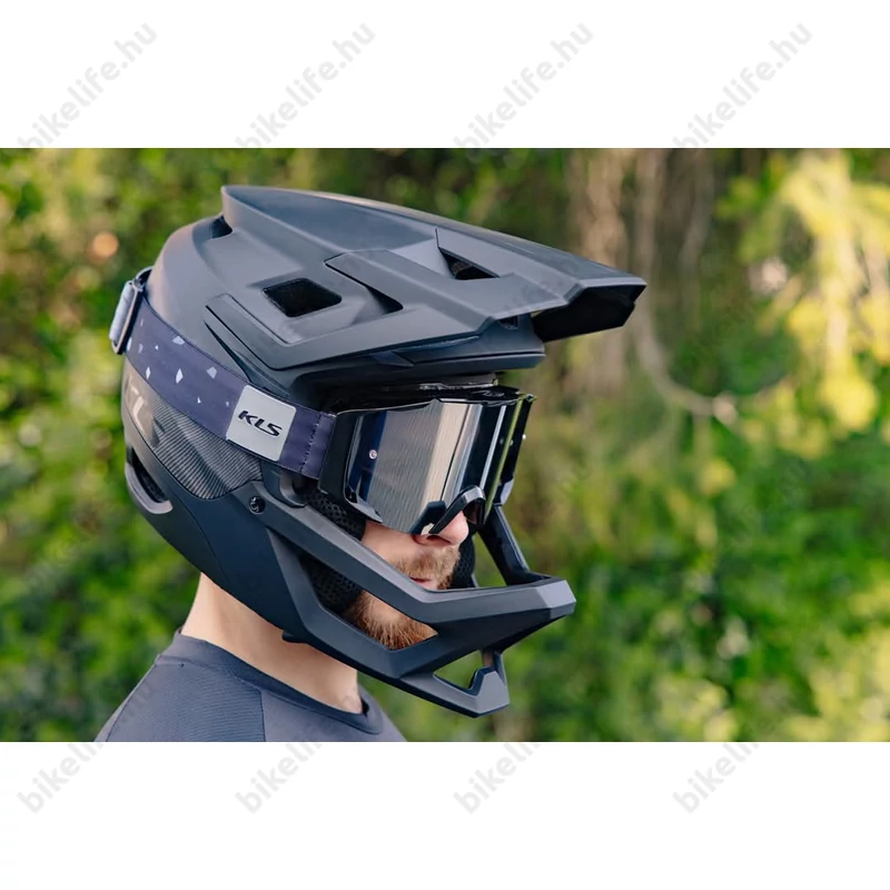 Kellys KLS CRUX Fullface állvédős szuperkönnyű enduro bukósisak kiváló szellőzéssel L/XL (59-63 cm)