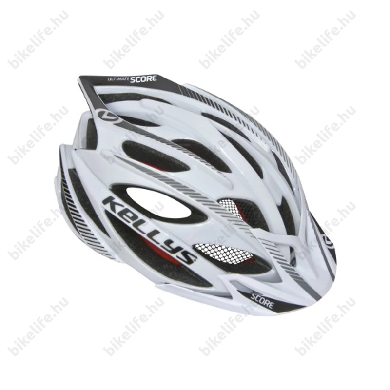 Kellys KLS Score kerékpáros bukósisak  fehér/fekete S/M -es 54-57cm