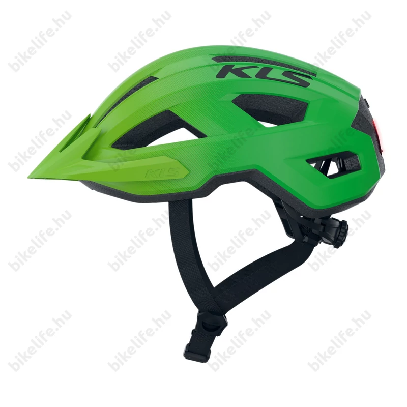 Kellys Daze Lumio Green kerékpáros bukósisak beépített világítással, zöld M/L (55-58cm-es fejkerülethez)