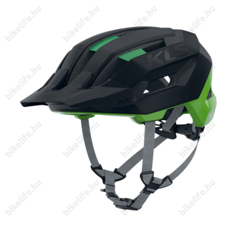 Kellys Sharp kerékpáros bukósisak Black/Green M/L