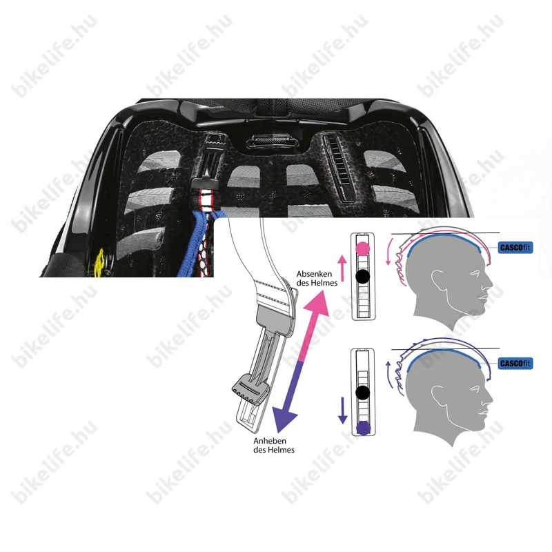 Casco Speedairo 2 RS országúti bukósisak Vautron (fényre sötétedő) lencsével, kék/neon sárga M 54-59cm