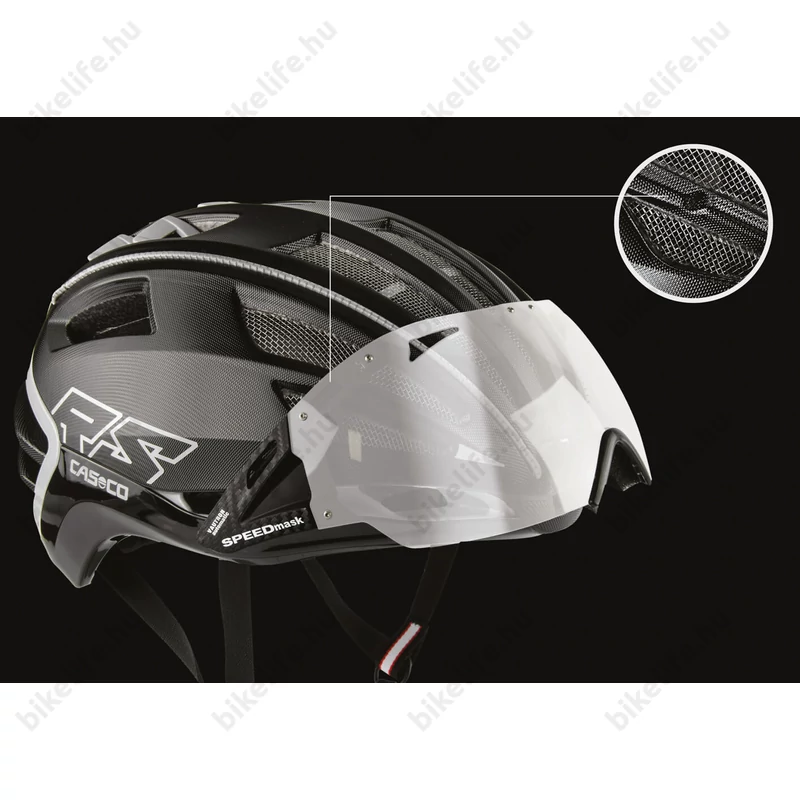 Casco Speedairo 2 RS országúti bukósisak Vautron (fényre sötétedő) lencsével, fekete M 54-59cm