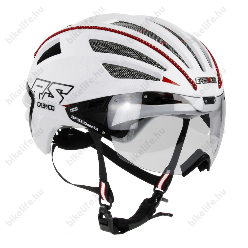 Casco Speedairo 2 RS országúti bukósisak Vautron (fényre sötétedő) lencsével, fehér S 52-54cm