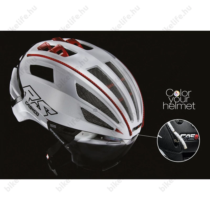 Casco Speedairo 2 RS országúti bukósisak Vautron (fényre sötétedő) lencsével, fehér S 52-54cm