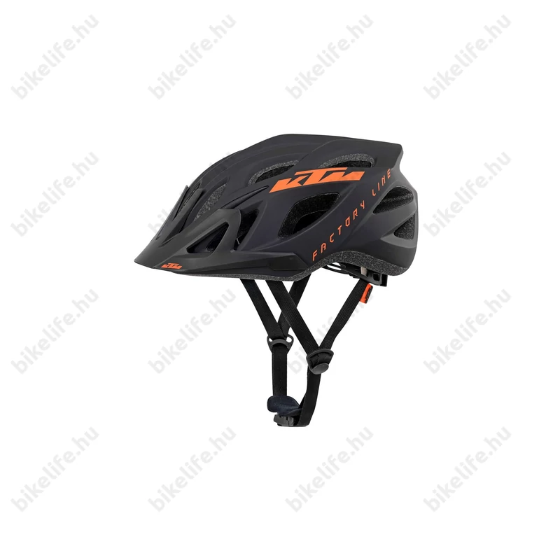 KTM Factory Line kerékpáros bukósisak mattfekete/narancs 51-56cm