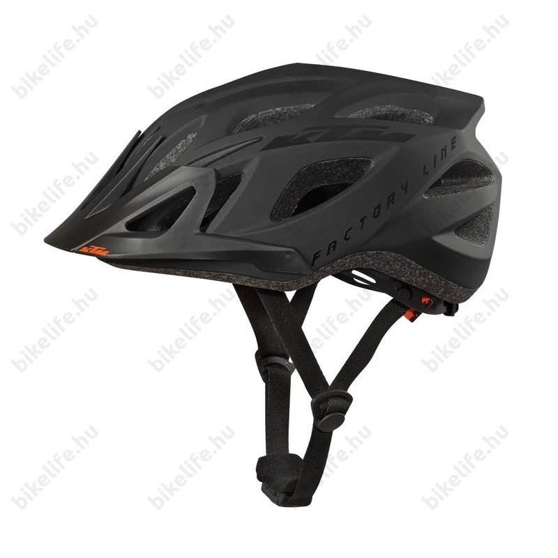 KTM Factory Line kerékpáros bukósisak matt fekete-fényes fekete 51-56 cm