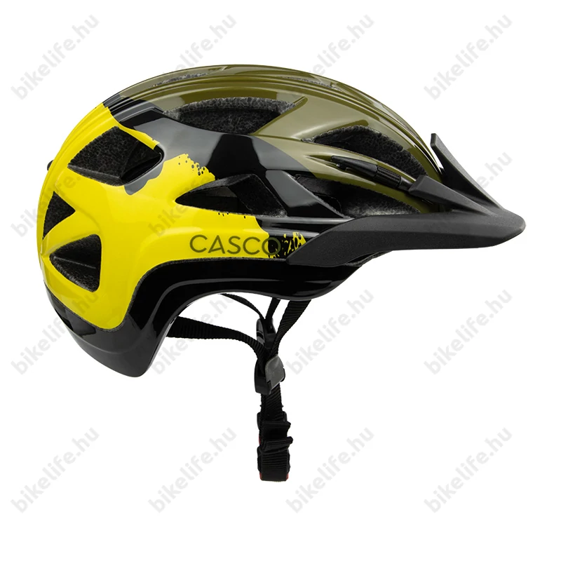 Casco Activ NextGen wyldz juniper kerékpáros gyerek bukósisak zöld-sárga uni (52-56cm fejkerület)