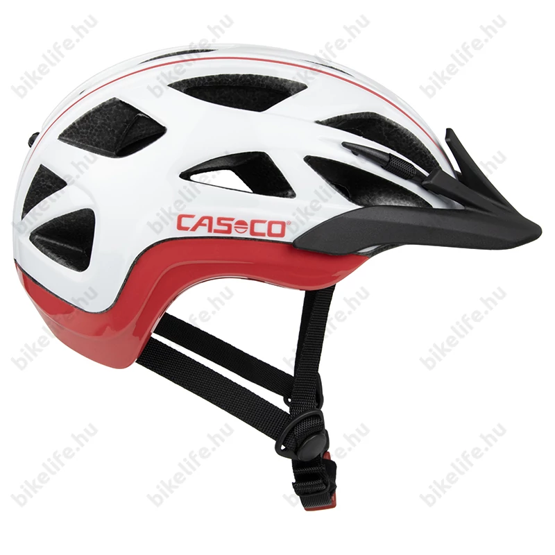 Casco Activ 2 NextGen Urban Rebel kerékpáros gyerek bukósisak fehér-piros uni (52-56cm fejkerület)