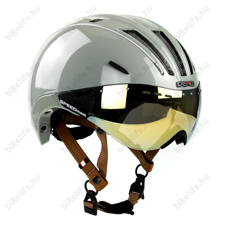 Casco Roadster Plus kerékpáros bukósisak fényes szürke M-es (55-57cm fejkerület)