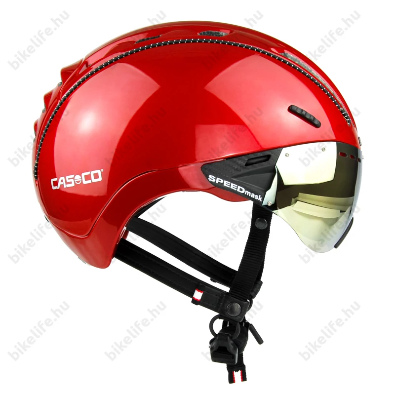 Casco Roadster Plus kerékpáros bukósisak fényes piros L-es (58-60cm fejkerület)