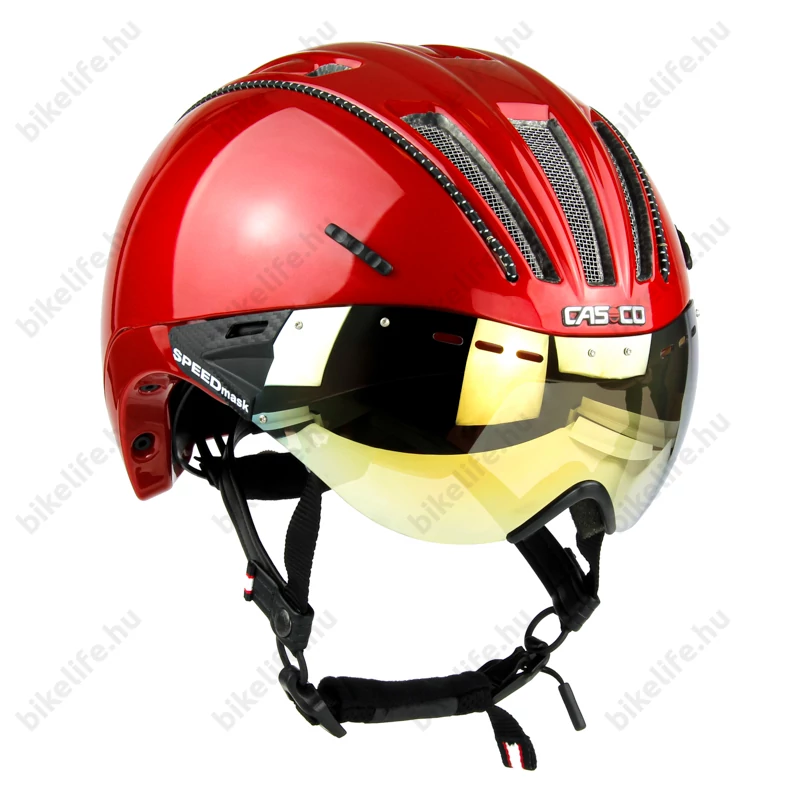 Casco Roadster Plus kerékpáros bukósisak fényes piros L-es (58-60cm fejkerület)
