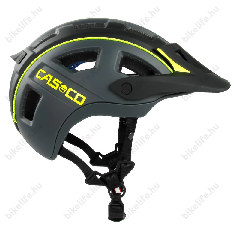 Casco MTBE 2 kerékpáros bukósisak matt fekete/neon-szürke L-es (58-62cm fejkerület)