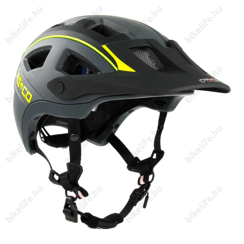 Casco MTBE 2 kerékpáros bukósisak matt fekete/neon-szürke L-es (58-62cm fejkerület)