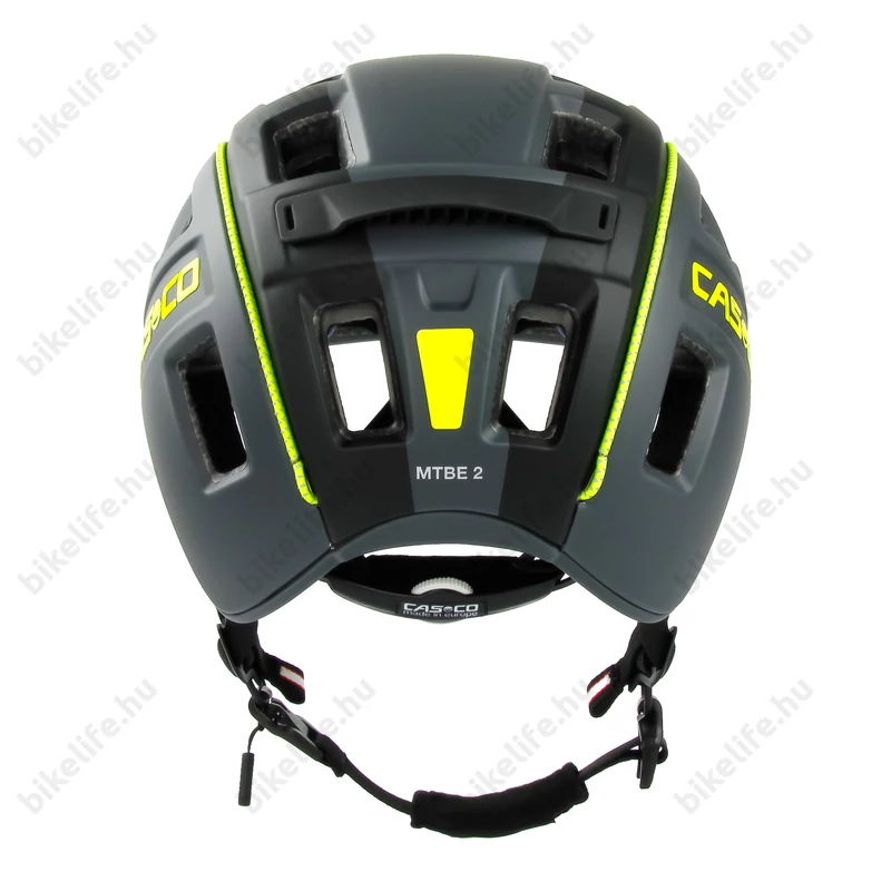 Casco MTBE 2 kerékpáros bukósisak matt fekete/neon-szürke L-es (58-62cm fejkerület)